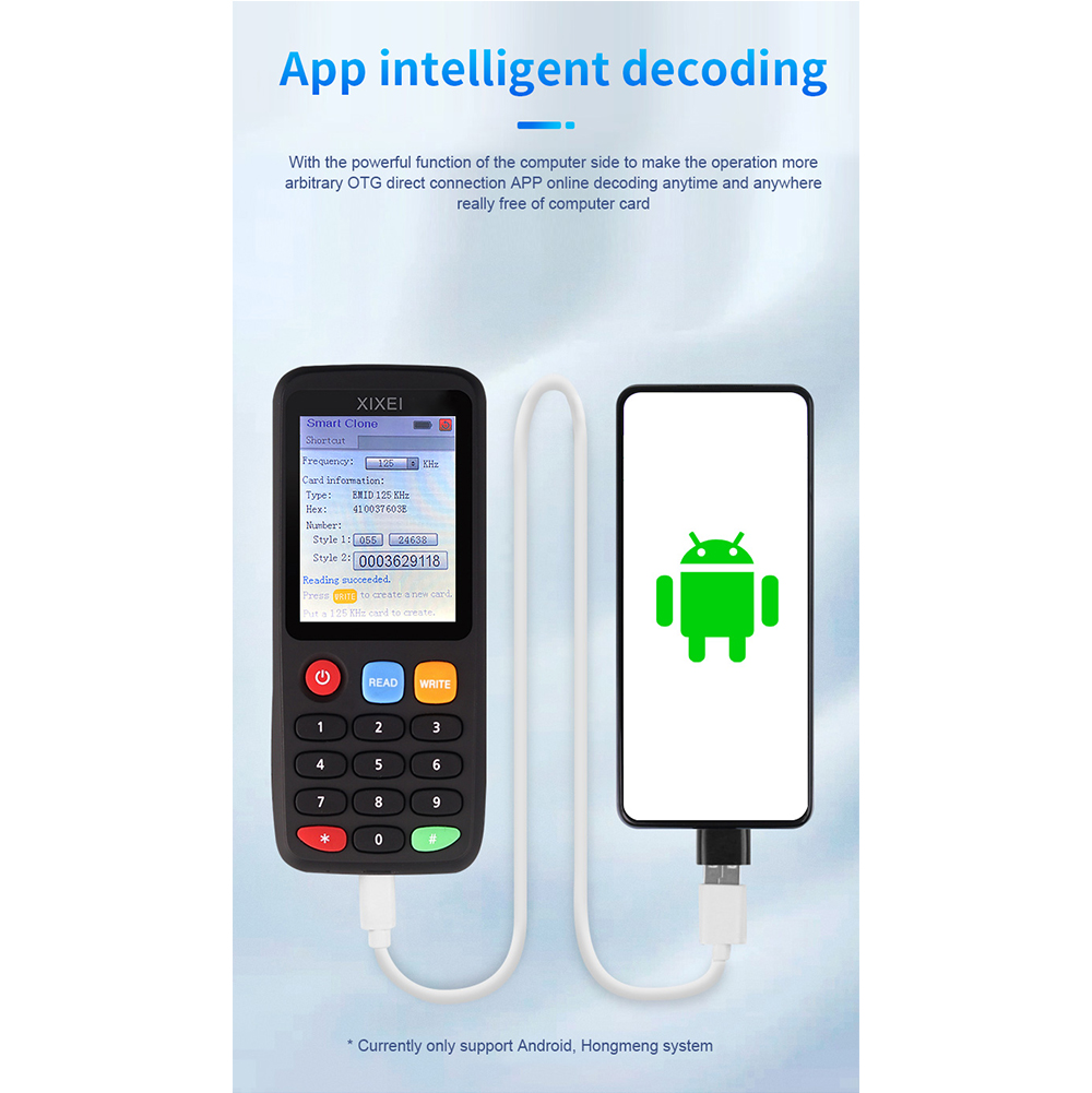 X7 Smart Card Reader RFID Key Clone Copier IC ID Token Copy Duplicator 125Khz Badge Writer 13.56Mhz NFC Tag Programmer. 