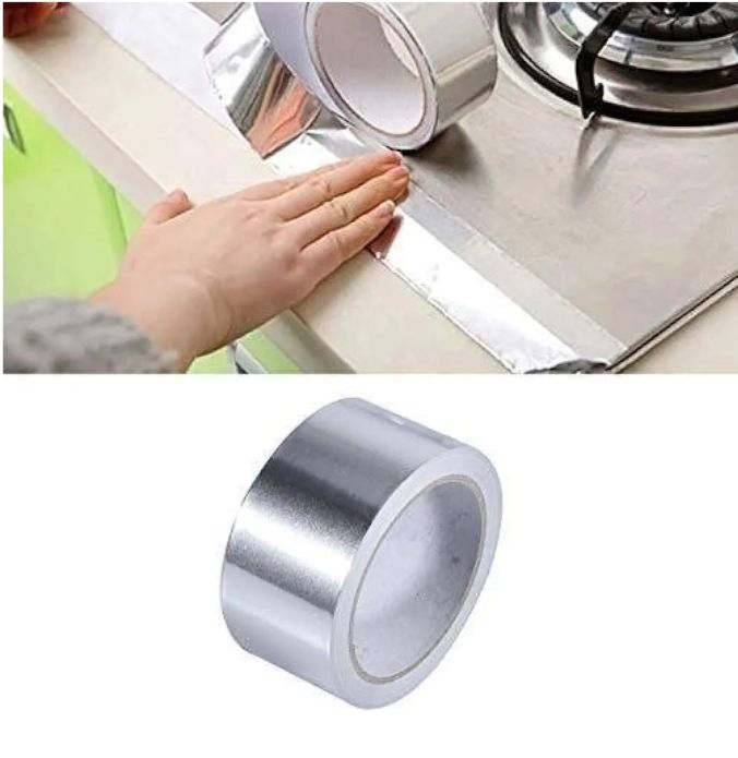 Multi-Purpose Strong Aluminium Foil Adhesive Tape Heat Resistant Aluminium Sealing Tape Insulation Tape Heavy Duty Premium Metal Roll Thermal