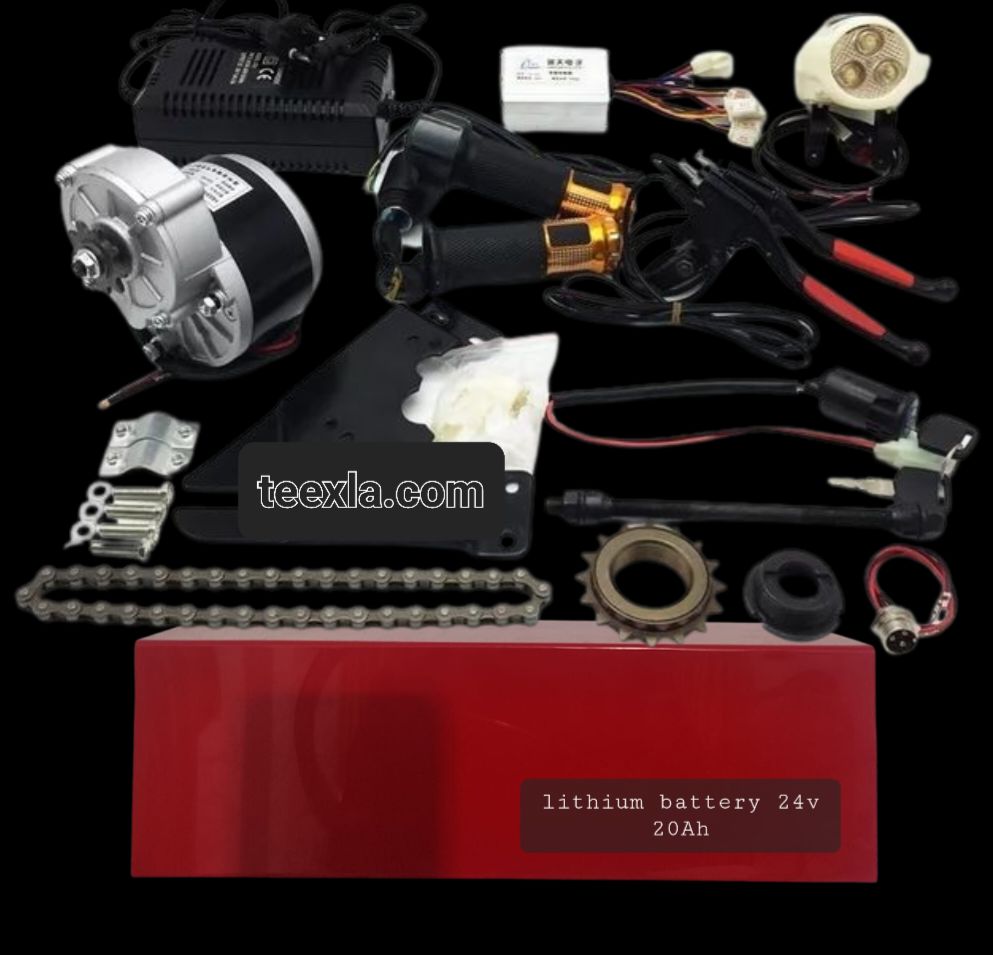 motor kit for electric bicycle conversion with battery