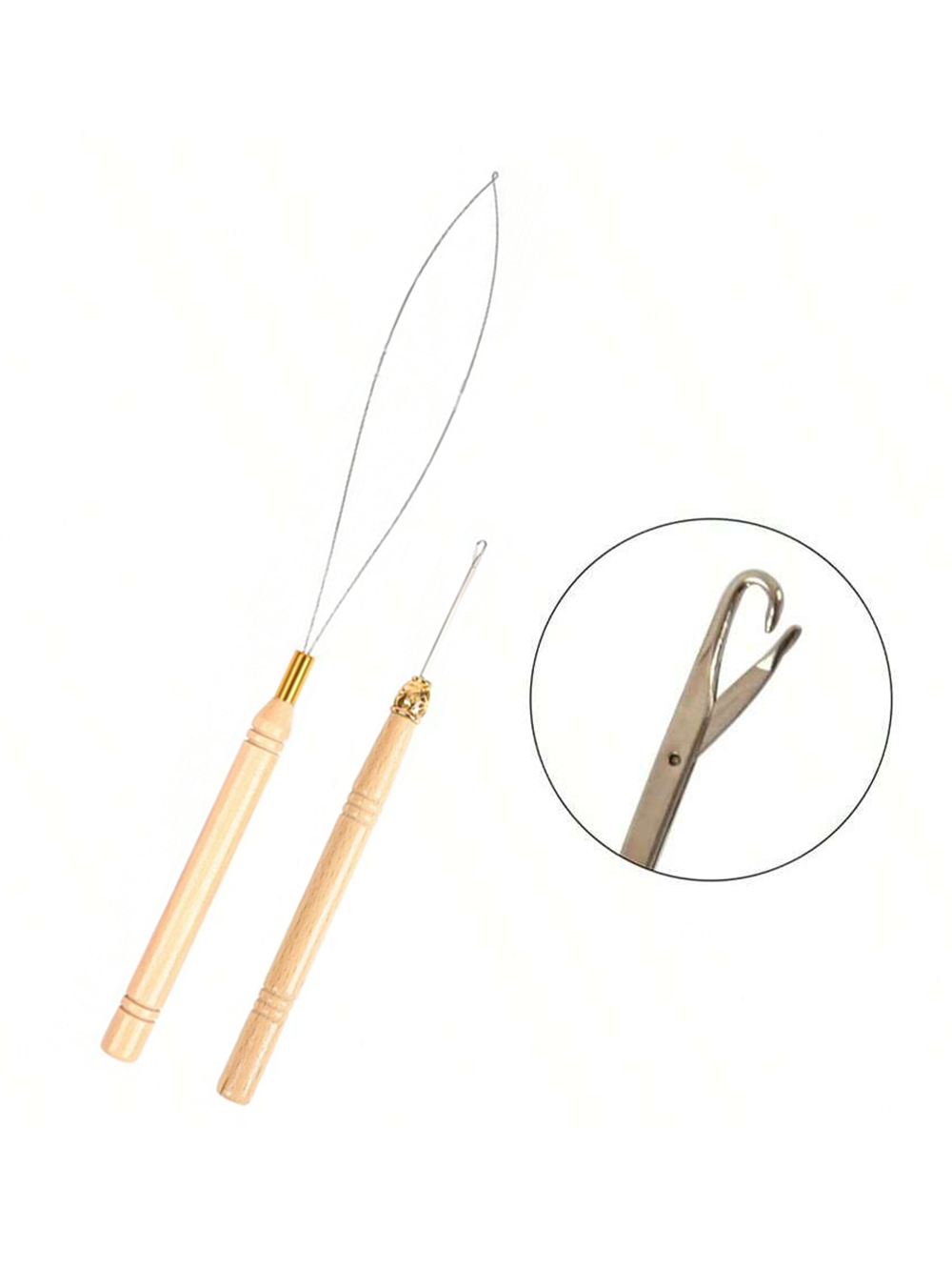 Hair Extensions Tool Kit I-tip Hair Extension Pliers Pulling Hook Bead Device Tool Kits and 100 Pcs 5 mm Micro Links Rings Beads. 
