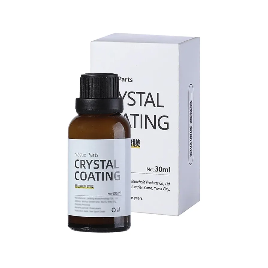 Crystal Coating Plastic Restoration, Car Plastic Restorer Black to Black, Plastic Restorer Interior Refurbish Agent for Car & Bike - 30ML (1pcs)