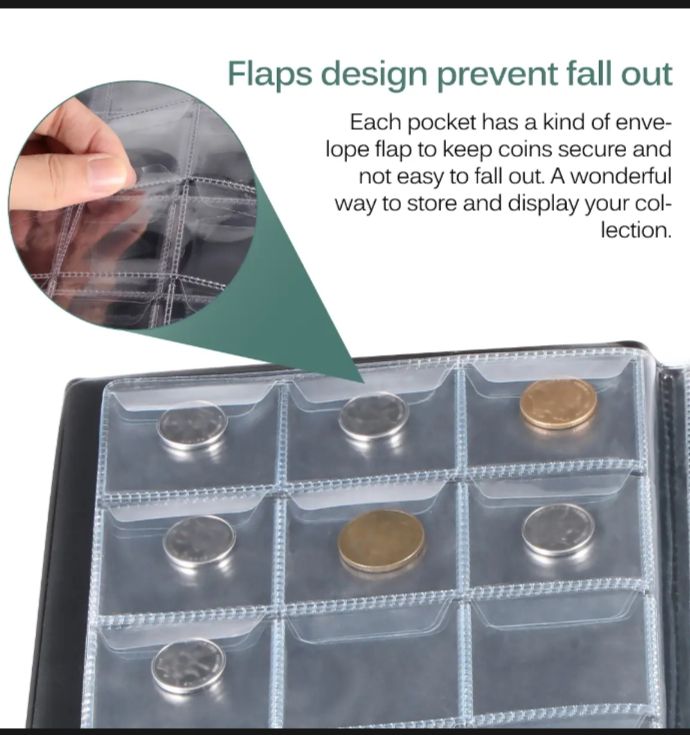 150 Pockets Coin Collection Album Coin Collecting Holder Book Supplies Coin Storage Album for Collectors, Multicolor. 