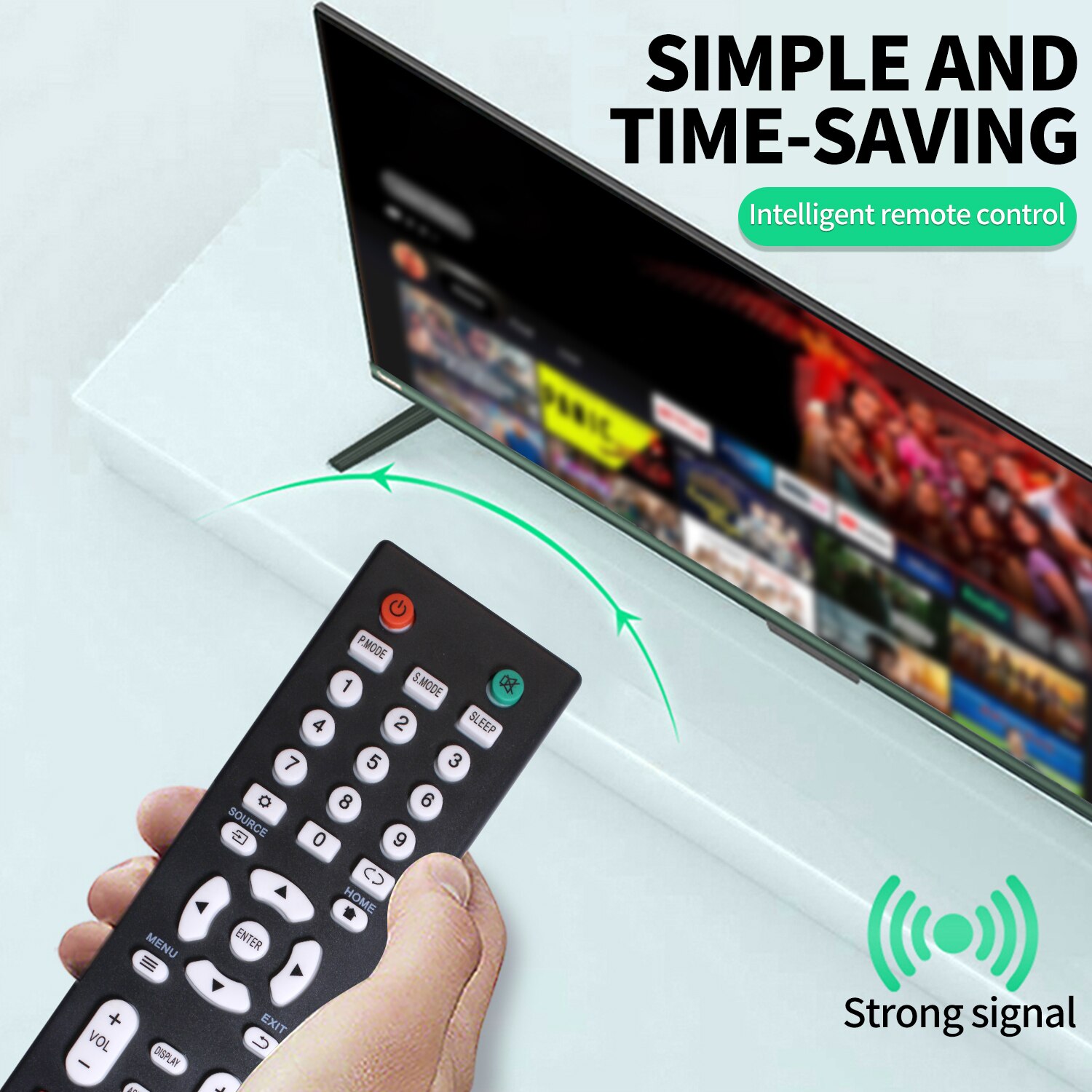 Universal Remote Control RM-2223 For Wansa ,Nikai ,Dnasat TV BOX. 