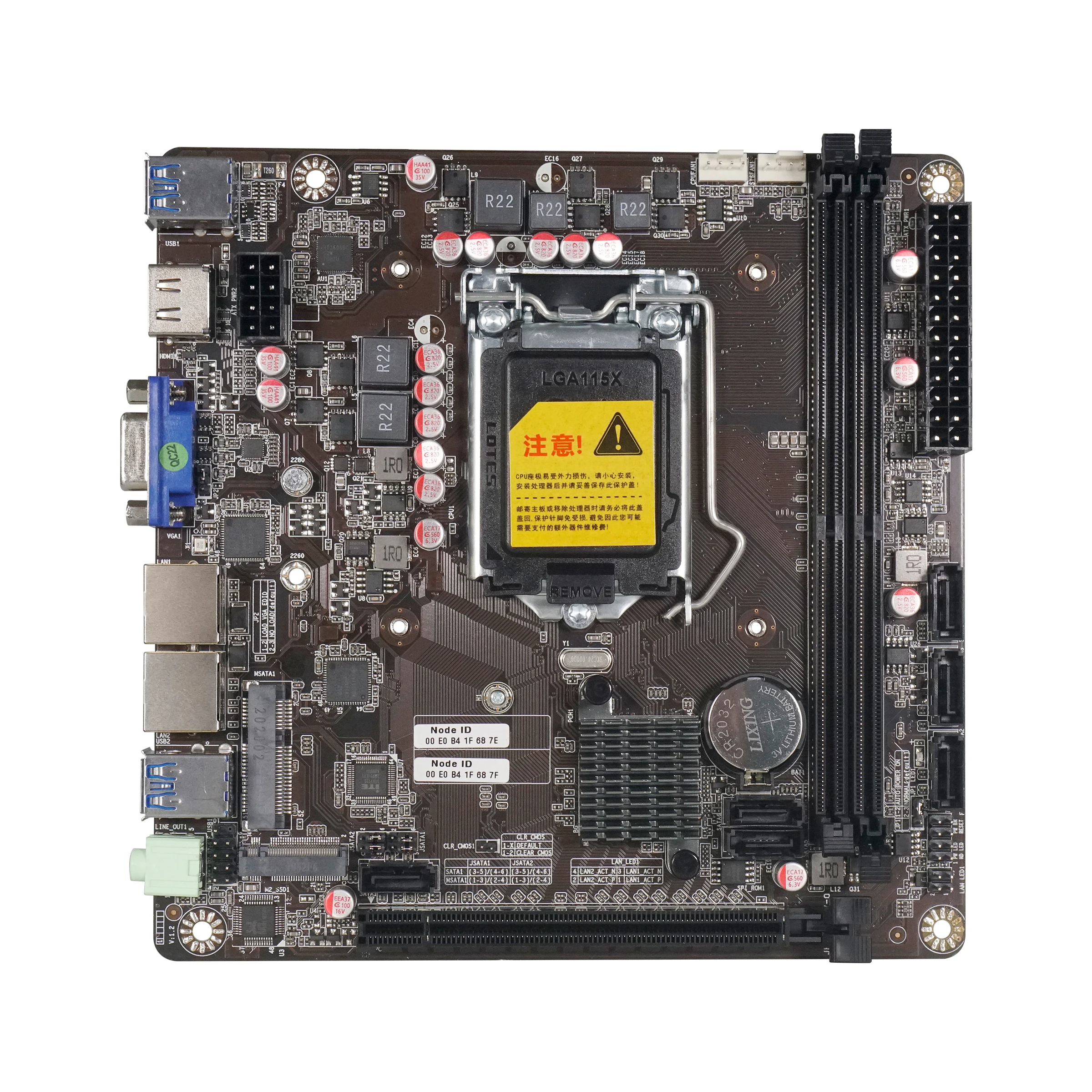 B365 Mini-ITX Motherboard 6 bay NAS Motherboard Dual Gigabit 211AT M.2 Nvme MSATA 6 SATA 3.0 Support Raid i3/i5/i7 6/7/8/9th PCI