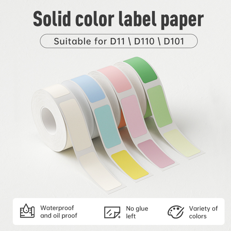 Niimbot  D101 D11 D110 Color Sticker Thermal Label Tag Waterproof Anti-Oil For Mini Portable Printer for mobile. 
