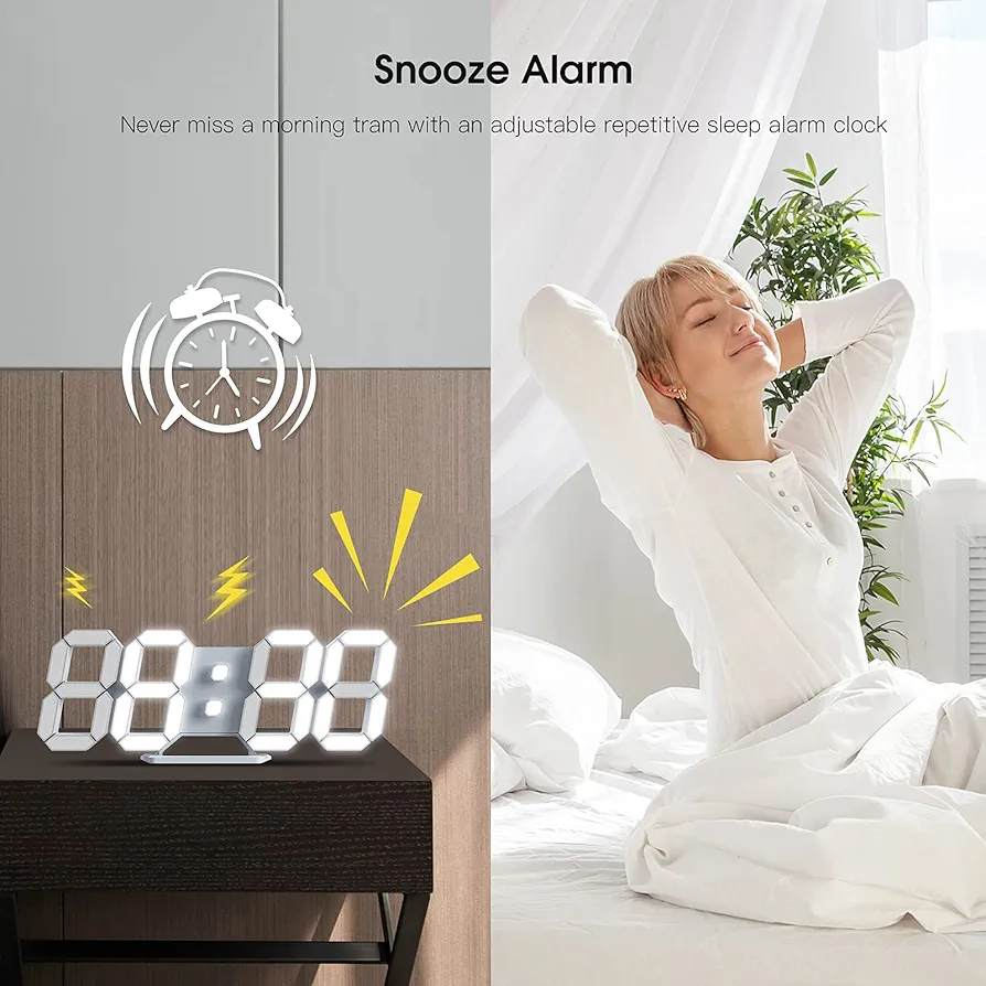 3D Digital Wall Clock LED Table Clock Time. 