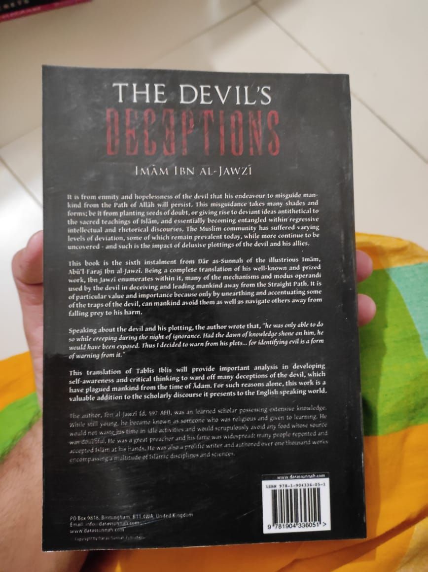 The Devil's Deception Imam Ibn Al - Jawzi -Paperback. 
