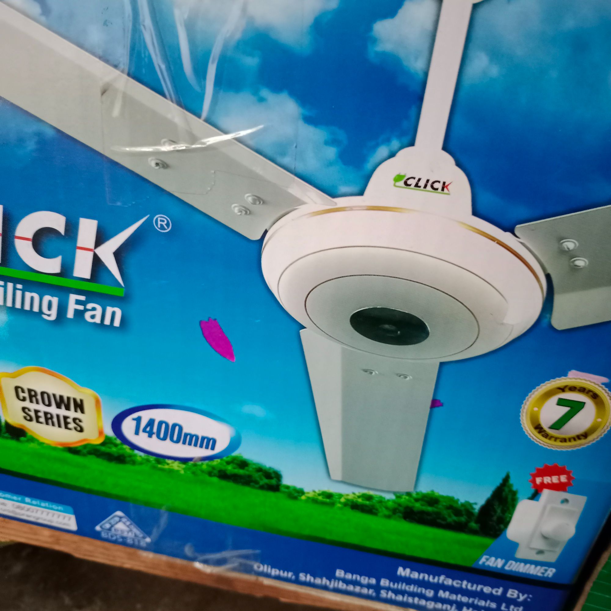 Click Crown Ceiling Fan 56 inch