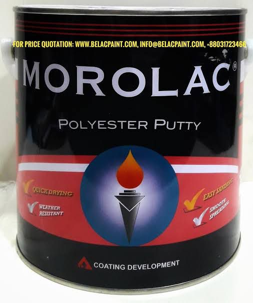 Morolac Polyester Putty polyester body filler. 