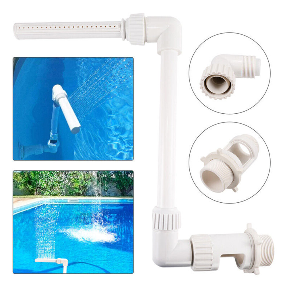 Swimming Pool Waterfall Fountain Kit PVC Feature Water Spay Pools Spa Decorations Easy Install Swimming Pool Accessories. 