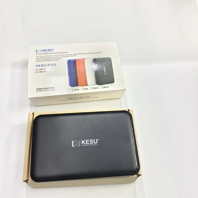 KESU USB 3.0 HDD SATA EXTERNAL HARD DRIVE DISK ENCLOSURE CASE. 