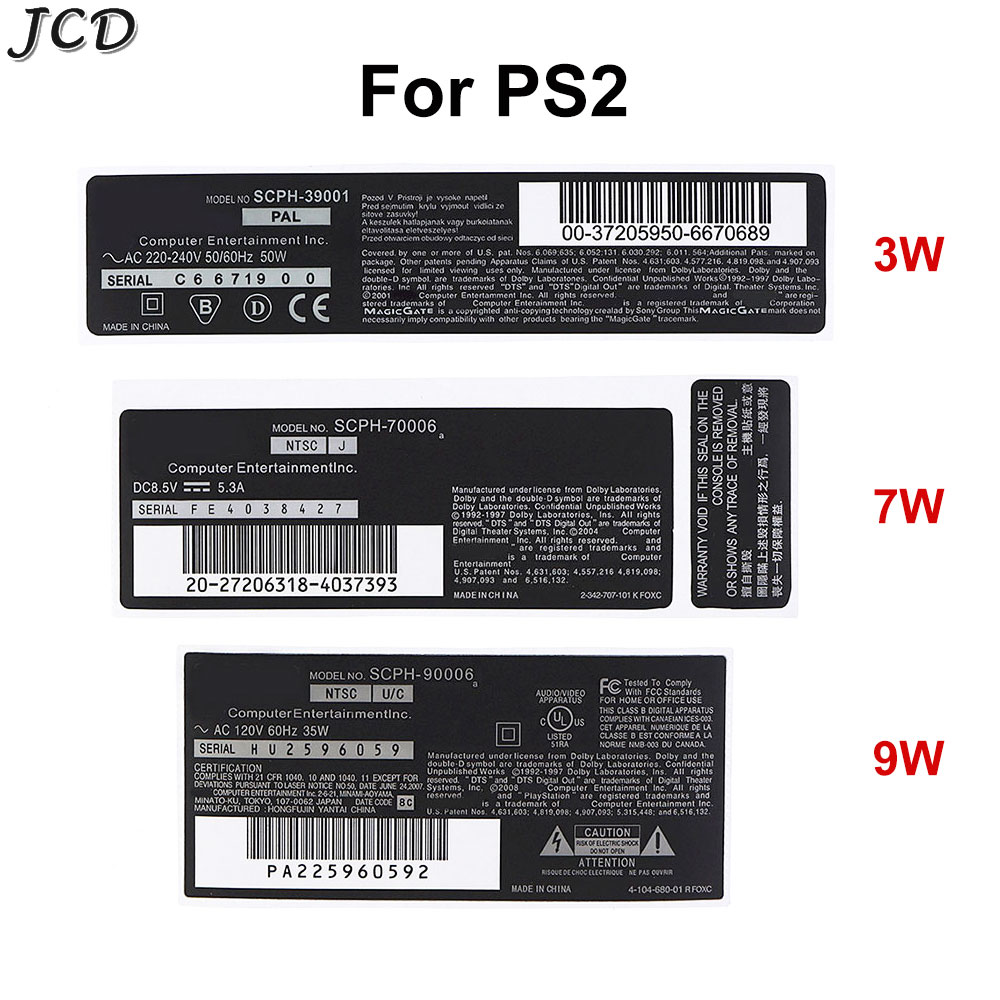 JCD 1piec Security Seal Sticker Label For PS2 Console 3W 7W 9W 30000 70000 90000 SCPH-39001 SCPH-70006 Controller Warranty Seals