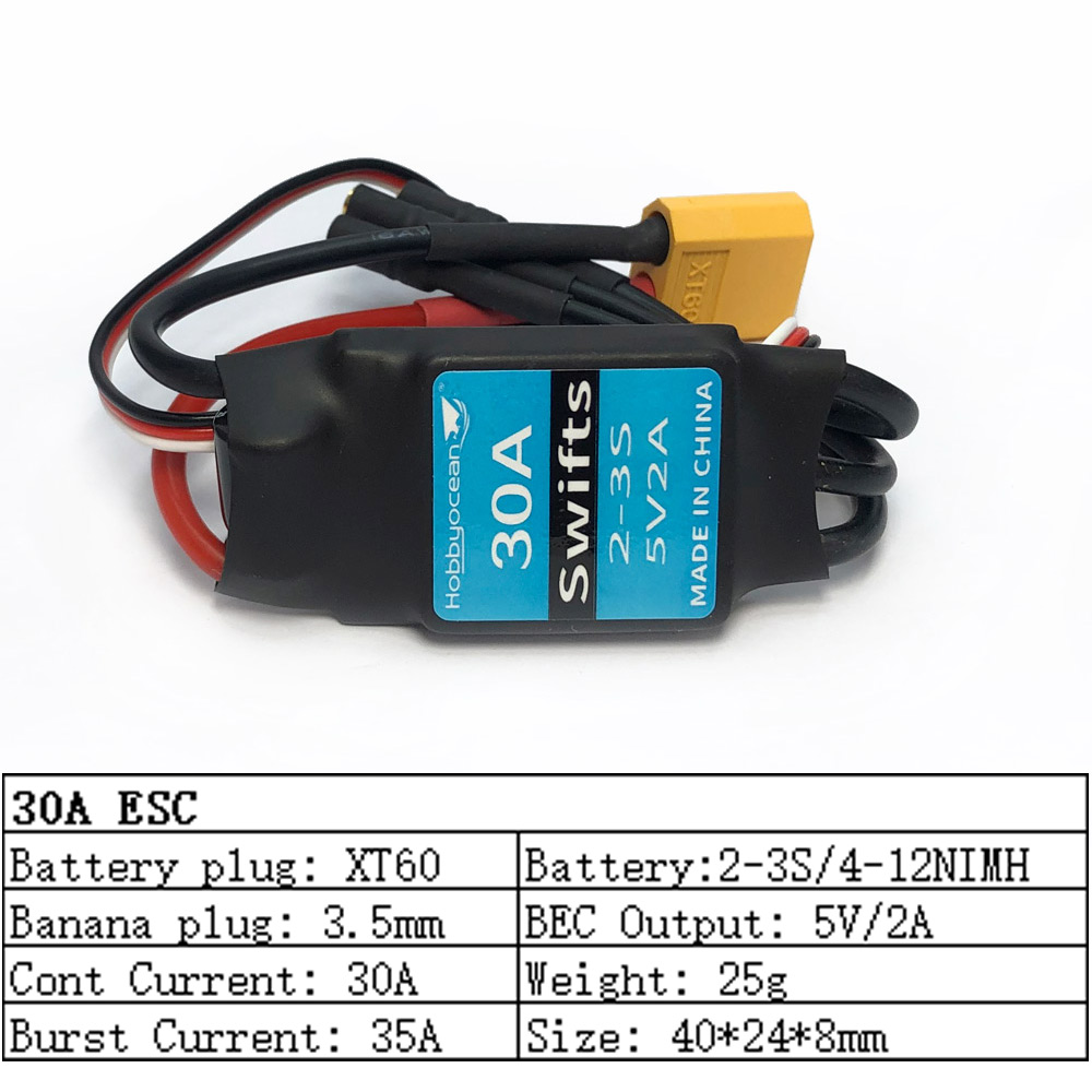 Hobbyocean 10A 20A 30A 40A 50A 80A 100A 125A 200A ESC Speed Controller With UBEC For Hobbywing Skywalker RC Airplanes Helicopter. 