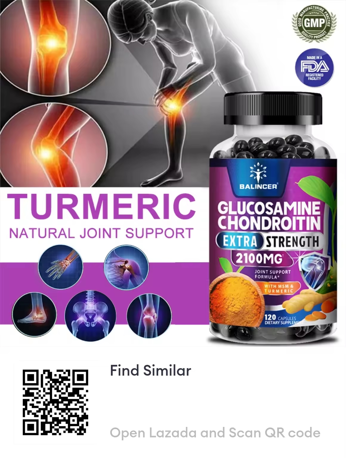 Glucosamine Chondroitin  - Joint Support Supplement for Joint Health and Joint Function Support. 