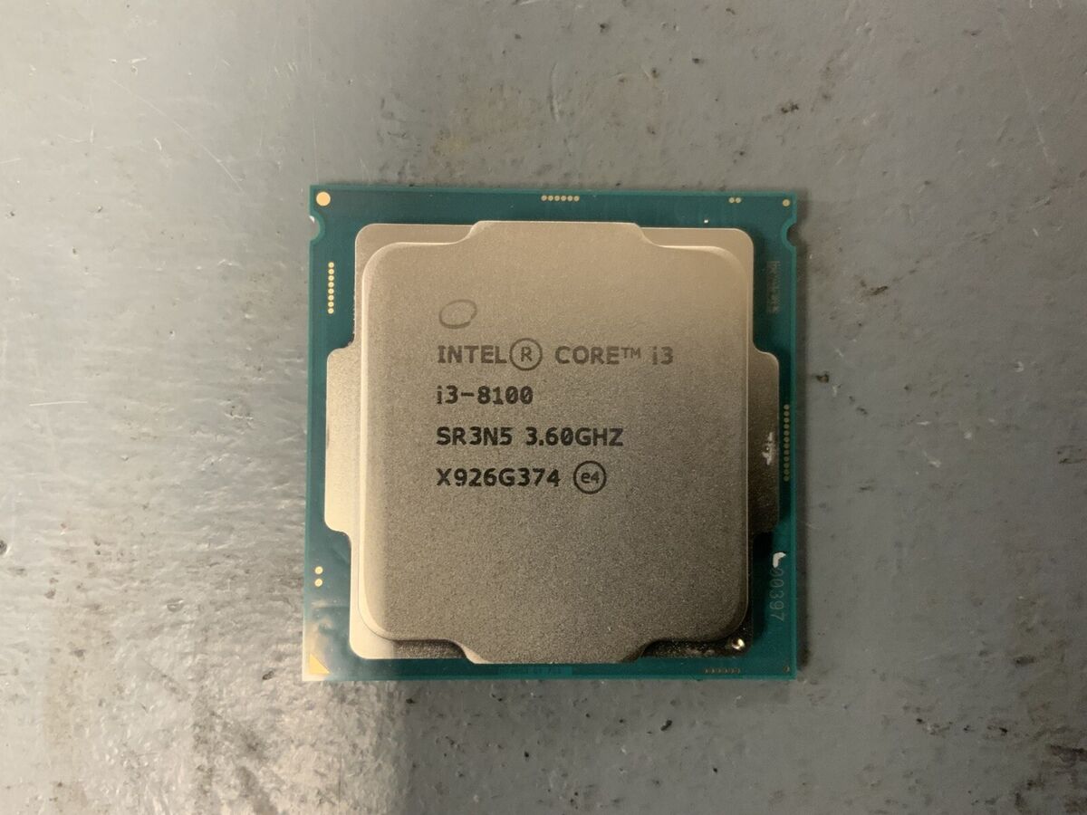 Intel Core i3-8100 6MB Cache 3.60GHz 8th Gen Processor. 
