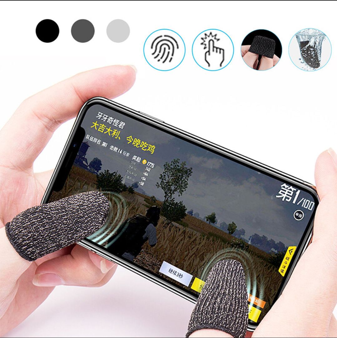 Finger Sleeves 2 pair 4 Pieces - Gray color.. 