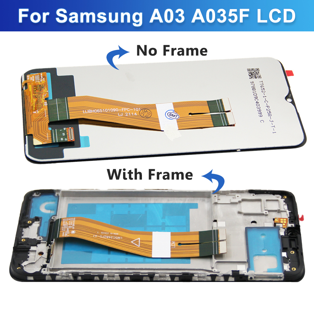 6.5'' For Samsung A03 LCD A035F A035FD SM-A035F/DS display Touch Screen Digitizer Assembly For Samsung A035 LCD. 