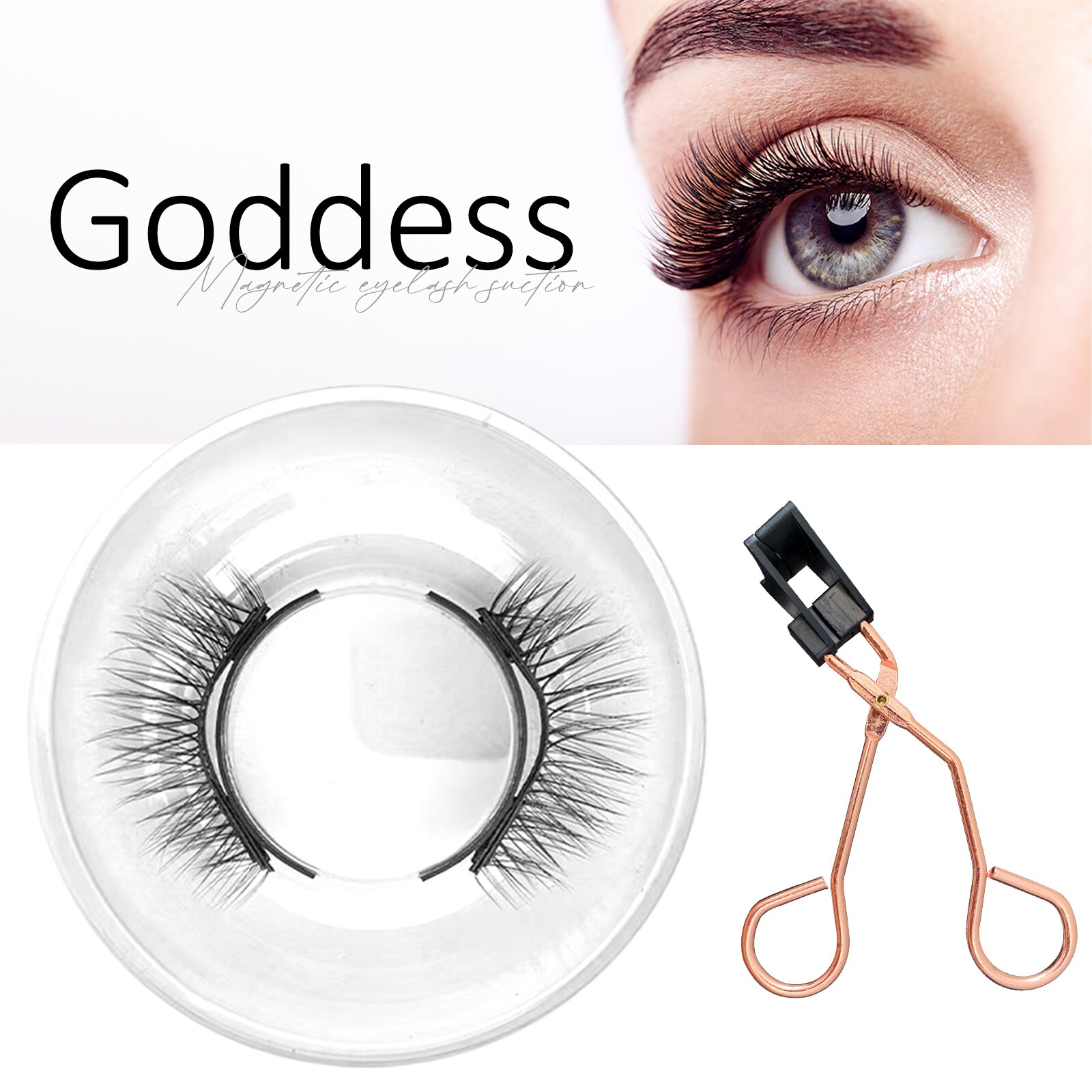 Quantum Magnetic Eyelashes Soft Magnetic Lashes Natural Lazy Eyelash With Clip. 