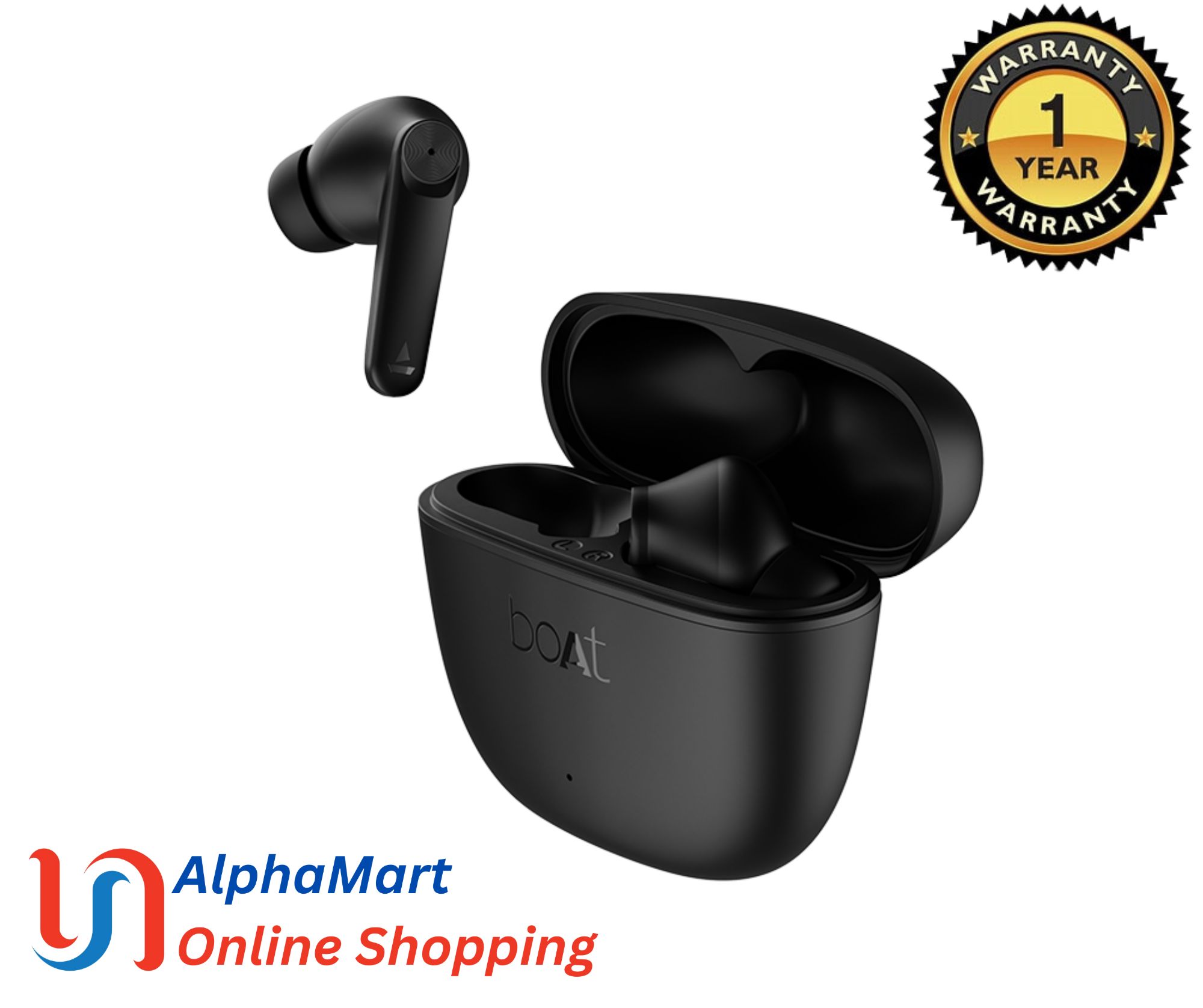 boAt Airdopes Atom 83 True Wireless Earbuds with up to 50 Hours Playtime, Quad Mics with ENx™ Technology, 13mm Drivers, BEAST™ Mode, ASAP™ Charge, with 1 year replacement guarantee.. 