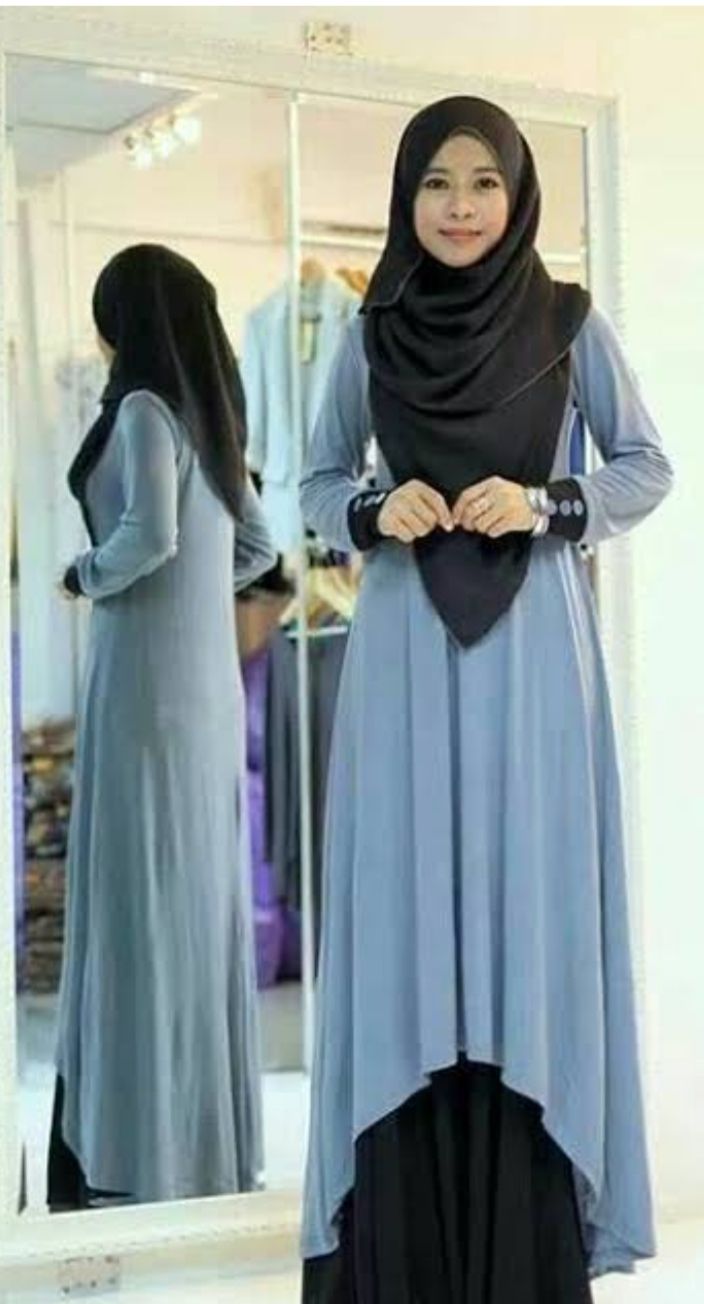 new stylish party borka with hijab.2 amazing colour combination.