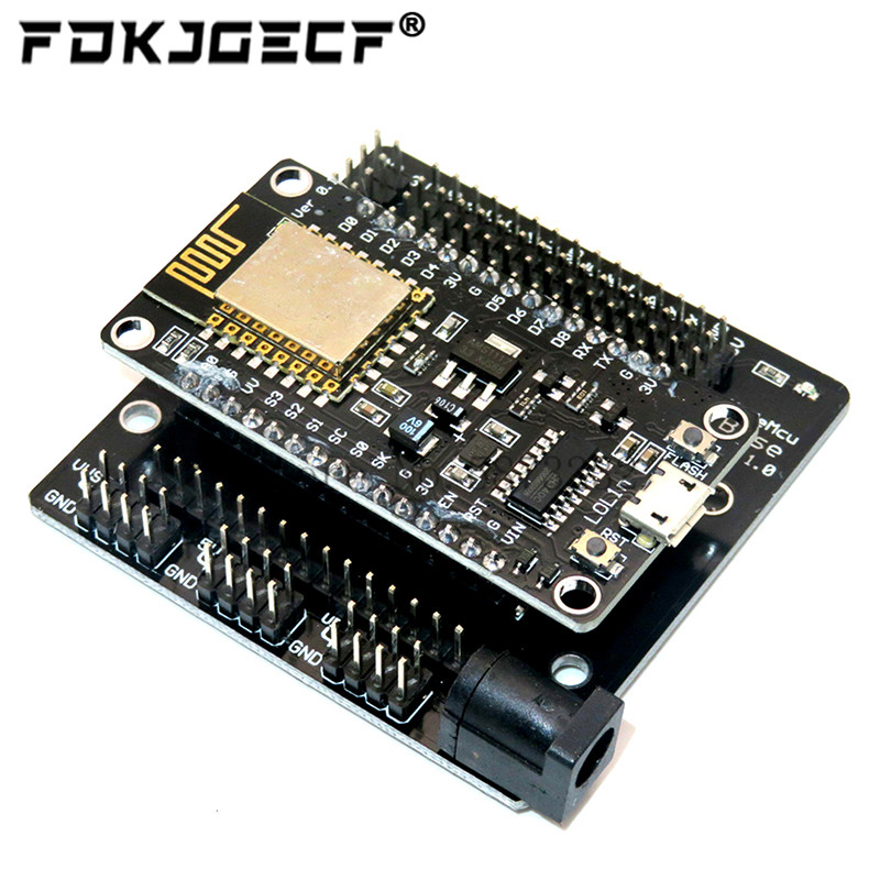 Node MCU Development Kit V3 CH340 NodeMCU + Motor Shield Wifi Esp8266 Esp-12e diy rc toy remote control Lua IoT smart car Esp12e