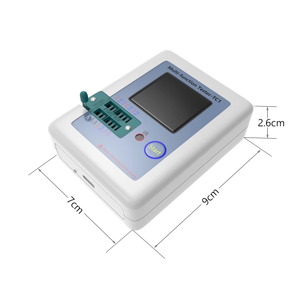 LCR TC1 1.8 Inch TFT LCD Display Multimeter Transistor Tester Diode Triode Capacitor Resistor Test Meter. 