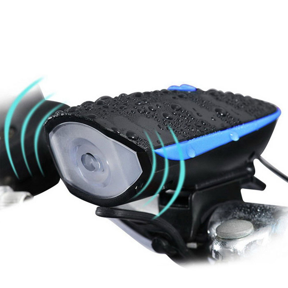 2-in-1 Waterproof Rechargeable Bicycle Light & Horn – Multi-Color | Safety Essential for Cyclists