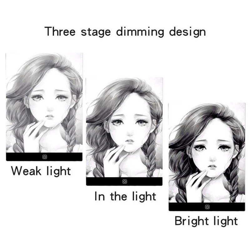 LED Photocopying Table Drawing Board Children Light Transmitting Copying Table Brightness Adjustable Night Light Notepad. 