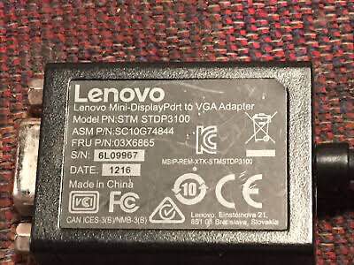 Lenovo Mini-Display Port  DP To VGA Adapter P/N 0A36536  STM STDP3100. 