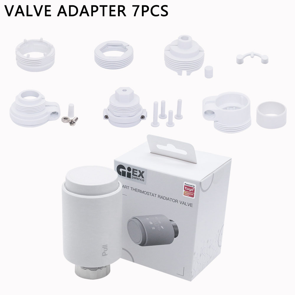 Smart Thermostatic Radiator Valve Actuator Bluetooth TRV Programmable Temperature Controller Alexa Tuya Google Assistant. 