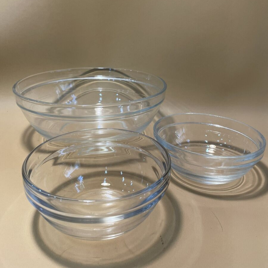 Glass Finni Set & Bati Set,Glass Bowl Set, Soup & Finni Bati, Serve Snacks And Desserts In A Stylish Glass Set (Nasir N20B) Gift Set, Crystal Clear GlassWare Finni Set, Serve Your Meals With Elegance In This Glass Bowl Set  - Pack of 6 PIECE. 