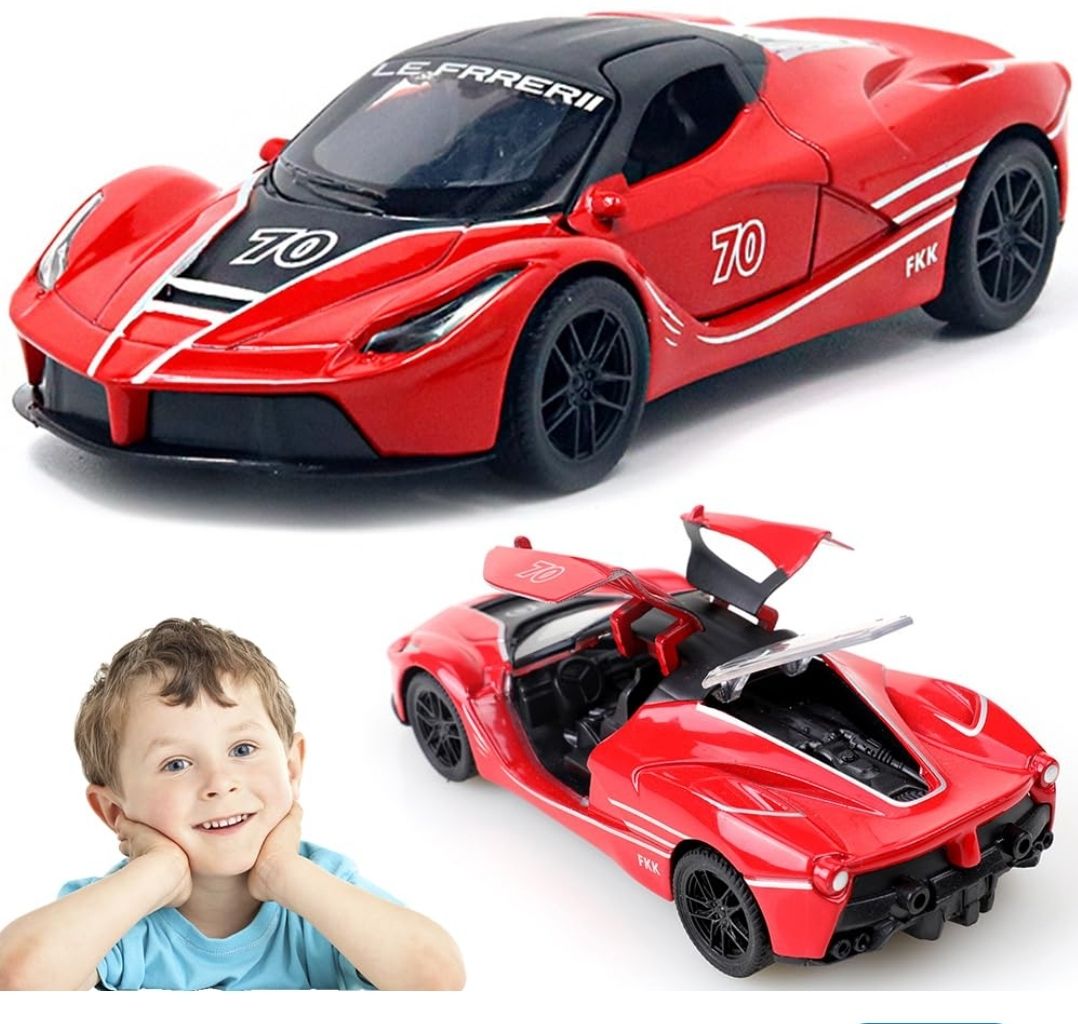 fkk boy model 1 PC Ferrari 1:36 alloy sports car model children's pull back car boy baby  door opening toy car racing gift car toy | Daraz.com.bd