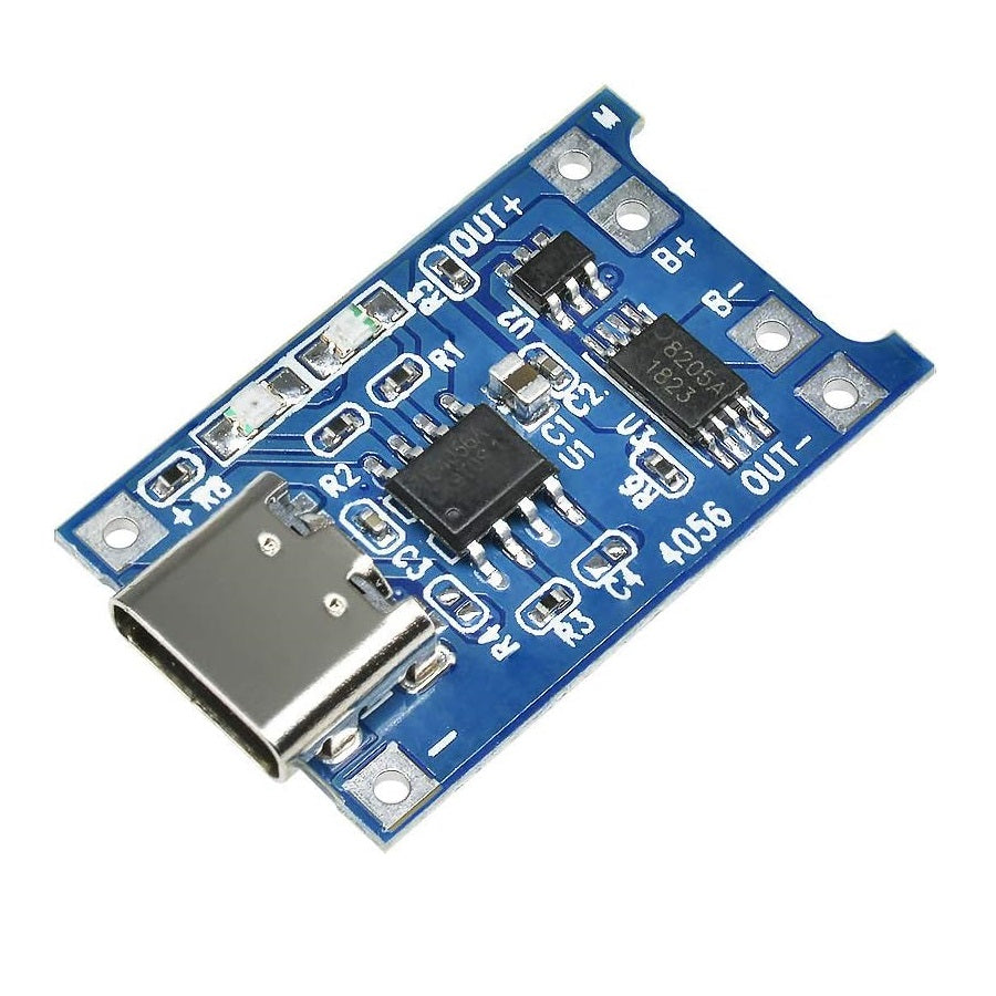 2pcs 5V 1A 18650 Lithium Battery Charging Board TP4056 Lithium Charging Mini/Micro USB Type C Charge Module With Protect. 