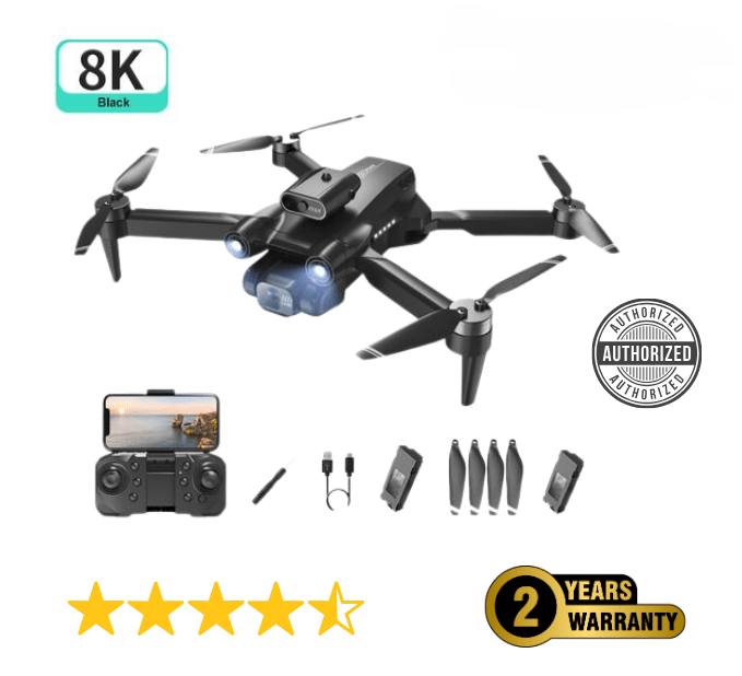 Brushless Motor Aerial Drone 4K HD Dual Camera Quadcopter Drone with 2 Battery by DRoNES