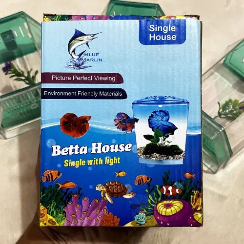 Betta House (Single House With Light) For Fish. 
