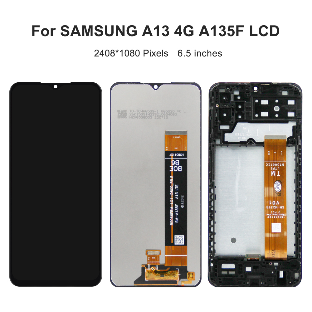 6.6''A13 4G For Samsung For Original A135F A135M A135U A135U1 A135N LCD Display Touch Screen Digitizer Assembly Replacement. 