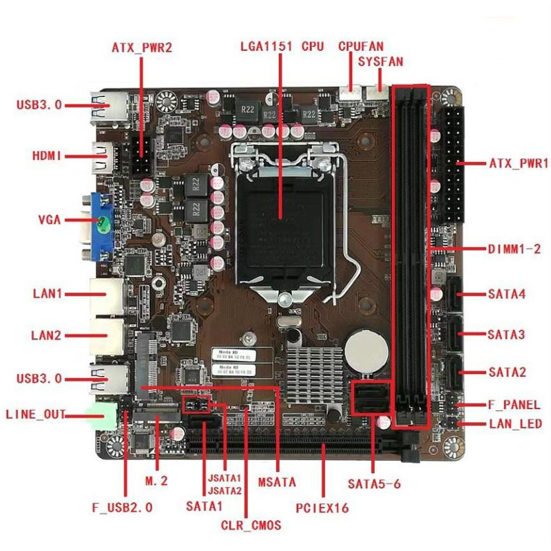 B365 Mini-ITX Motherboard 6 bay NAS Motherboard Dual Gigabit 211AT M.2 Nvme MSATA 6 SATA 3.0 Support Raid i3/i5/i7 6/7/8/9th PCI. 