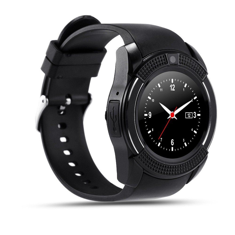 V8 Smart Watch call and memory Supported and Fitness Tracker - Black

with double battery. 