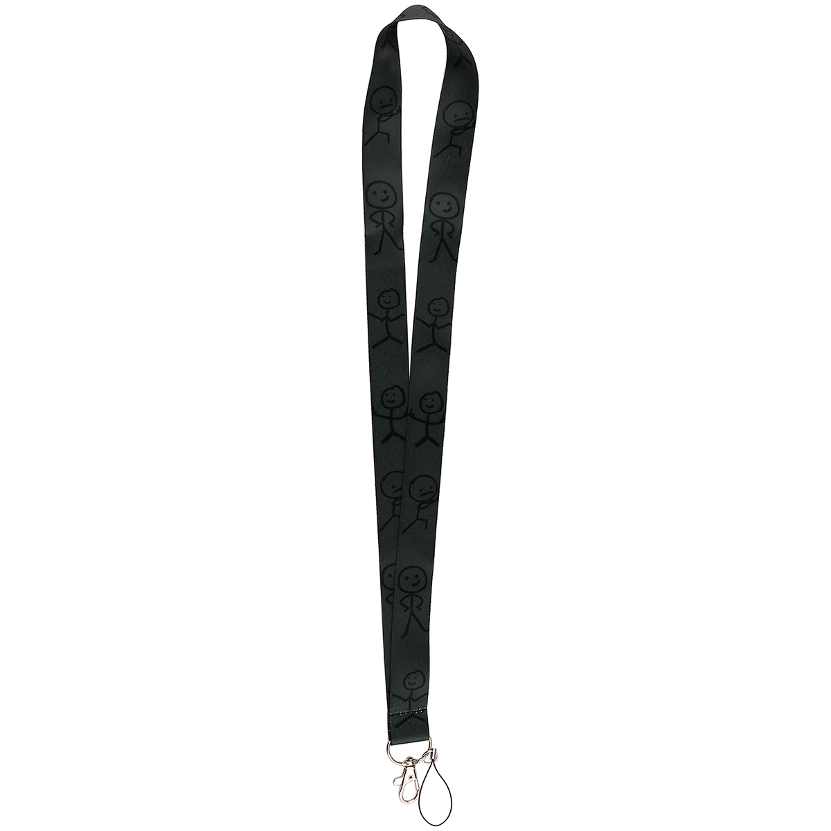 Cute Middle Finger Stickman Keychain Neck Strap Lanyard For Keys Badge Holder ID Credit Card Pass Hang Rope Keyrings Accessories. 