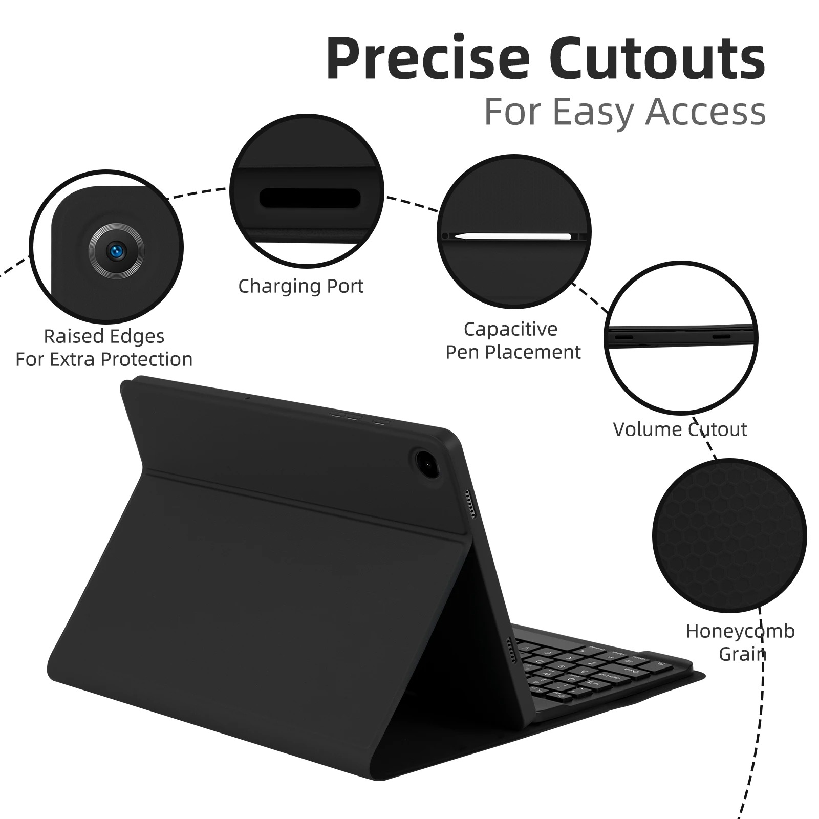 Keyboard Case for Samsung Galaxy Tab A9 Plus, Tablet Cover for Tab S8 S9 Ultra S7 S9 FE+ A8 S6 Lite A7 Lite Magic Keyboard Case. 