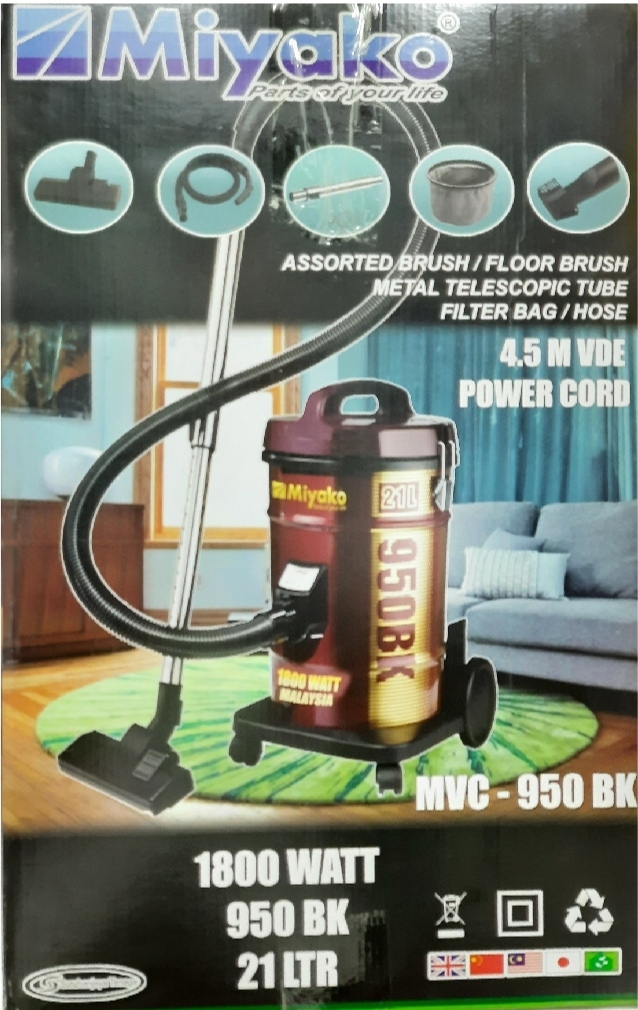 Miyako Vacuum Cleaner/ Blower 1800W, 950BK (3in1)