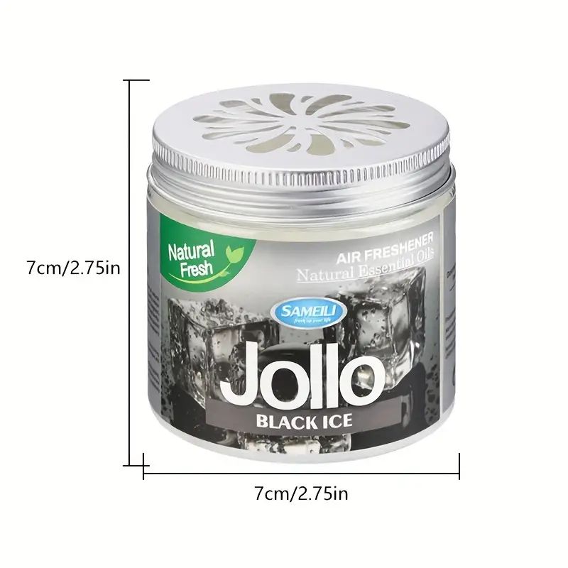 Jello Air Freshener Black Ice Flavor 200g Gel-based freshener. 