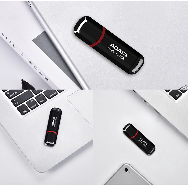 Original ADATAA UV150 USB3.2 High-speed Flash Usb Flash Drive Plug And Play Easy Portable USB Flash Drive Black 64GB. 