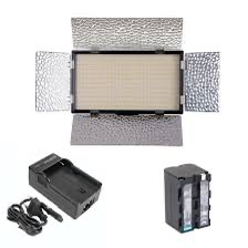 WELBORN Bi-Color Dimmable LED Video Light WB-768B with Battery and Charger for All DSLR and Video Cameras and YouTube Video Shooting. 