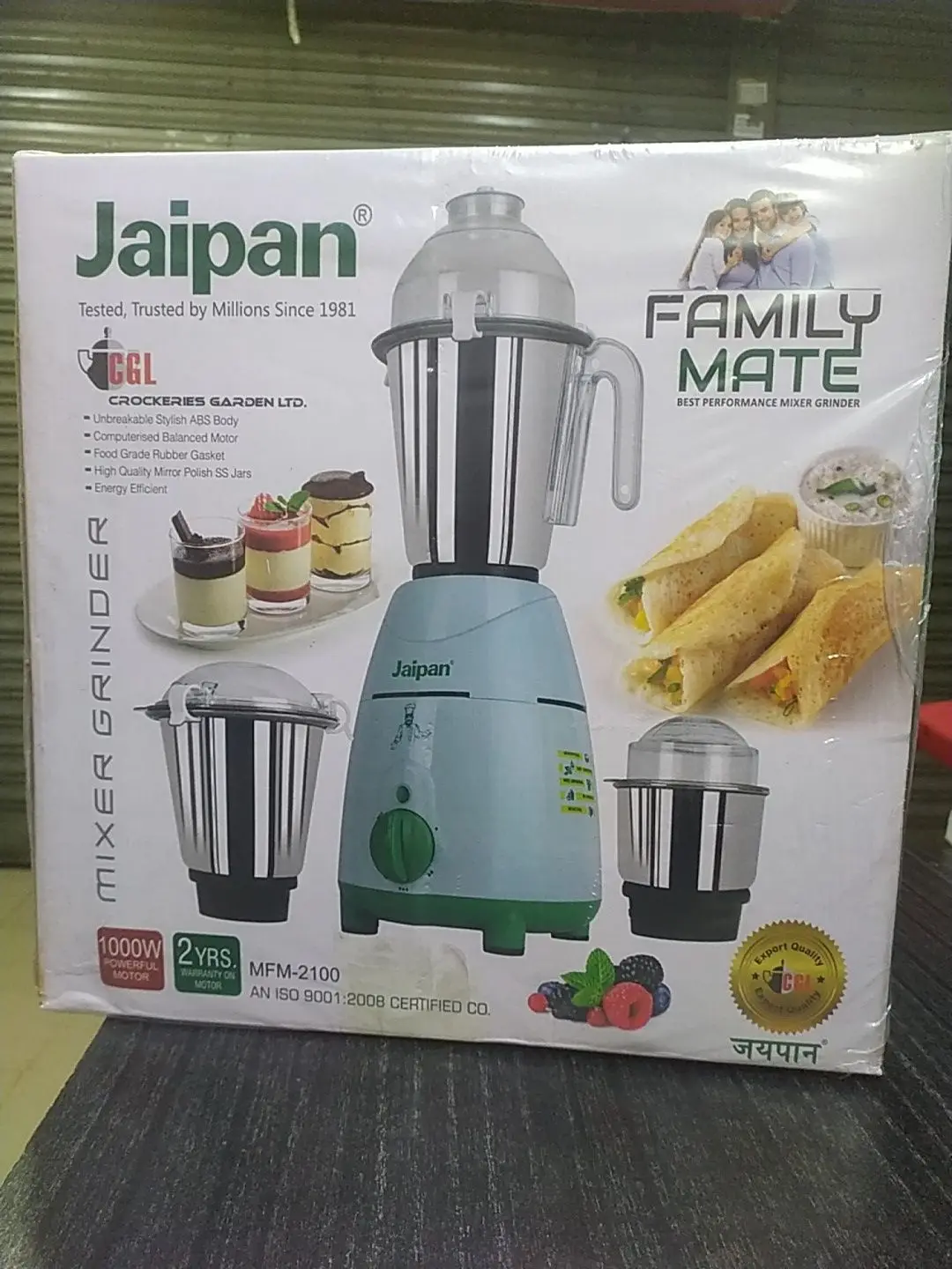 Jaipan MFM-2100 Blender Mixer Grinder Family Mate - 1000 Watt : Jaipan