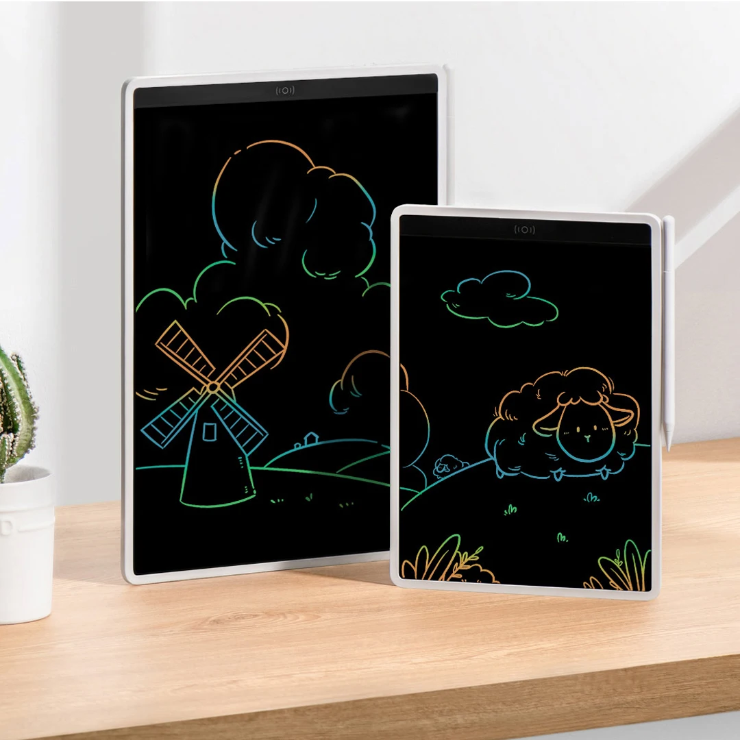 XIAOMI Mijia LCD Blackboard Color Version 10/13.5inch Coloured Handwriting No Dust and Ink Draw Study Message Board for Children. 