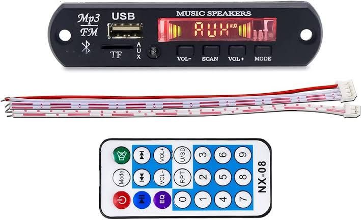 Electronic Spices Bluetooth MP3 Decoding Board Module with/USB/FM/AUX/TF Card and Remote Control. 