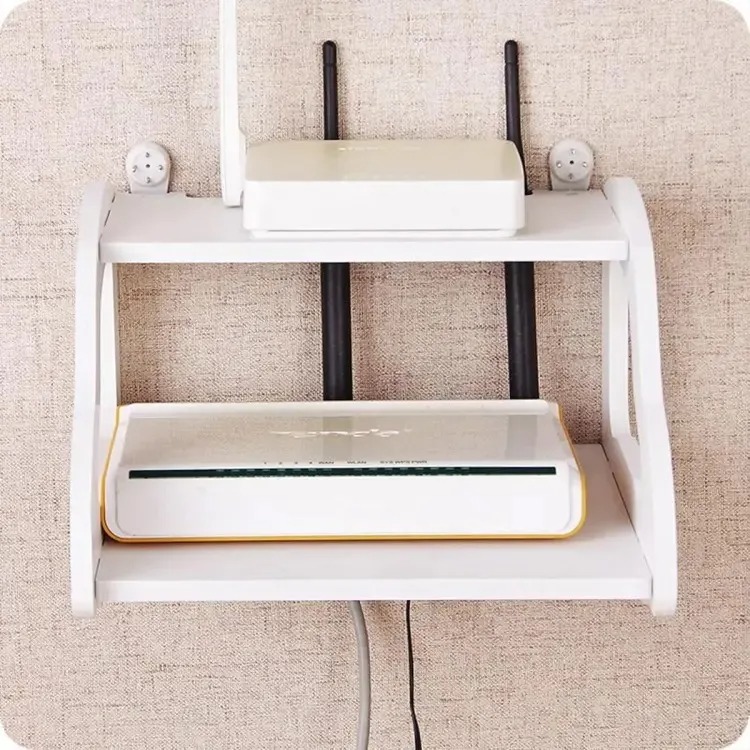 Shop Pro 2 Layer High Quality WiFi Router Stand | Wall Mounted Shelf. 