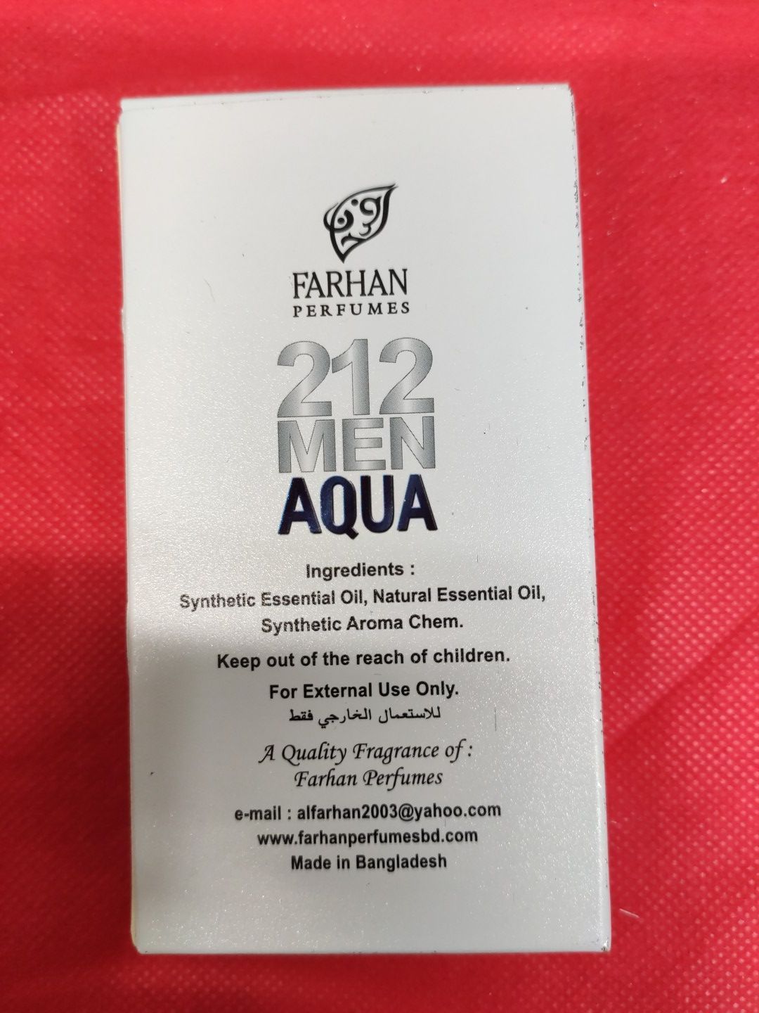 Farhan 212 Men Aqua Roll On Attar. 