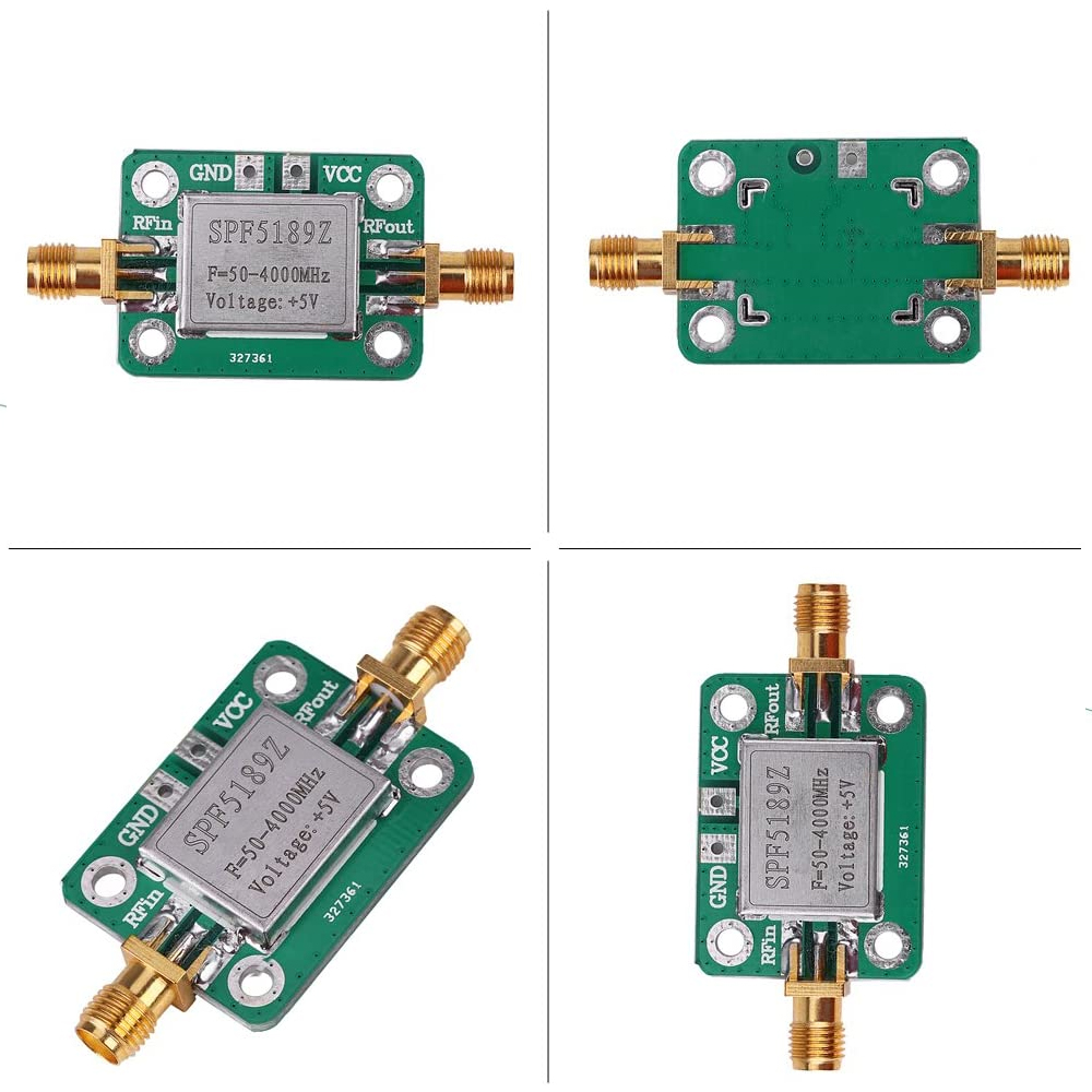 SPF5189 with Shielding Shell RF Signal Receiver SPF5189Z SPF-5189Z RF Low Noise Amplifier LNA 50-4000MHz NF=0.6dB. 